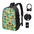 thumbnail image 2 of Phineas And Ferb Laptop Backpack, Daypack Backpack For Work College, Extra Large Travel Backpack, Computer Backpack With Usb Port, 17x12x6.5 Inch Book Bag, 2 of 9