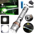 thumbnail image 6 of Rechargeable LED Flashlight 5 Modes Zoomable 100m Tactical Torch with 18650 Battery and Charger, Aluminum Alloy Portable Survival Light for Camping Hiking Emergency Night Outdoor Gear, 6 of 10