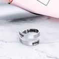 thumbnail image 1 of Anillo de joyería inspirador con grabado de acero inoxidable (plata), 1 unidad Sincero Electrónica, 1 of 1