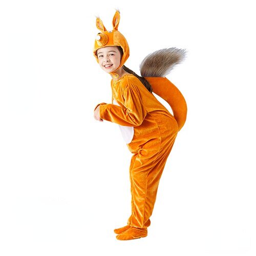 Mono de Cosplay de ardilla para niños, ropa de actuación de cuento de hadas de escenario de animales, disfraz de Squirin Cos de Halloween, 5 colores xuanjing unisex