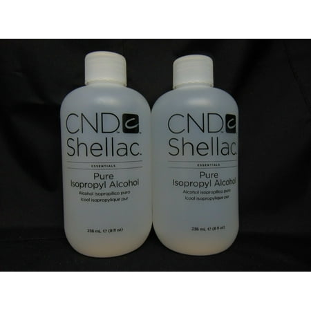 (Pack of 2) CND Shellac Essentials Pure Isopropyl Alcohol 8oz / 236 (Best Alcohol For Shellac)