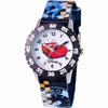 Cars Lightning McQueen Boys' Stainless Steel Watch, Black Strap