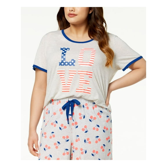 JENNI Intimates Gray Sleepwear Shirt Plus Size: 3X