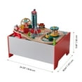 thumbnail image 3 of Teamson Kids Florida Amusement Park Wooden Activity Table with 6 Interactive Mini Games & Train Rail, Educational Toy for Motor Skills, 3 of 13