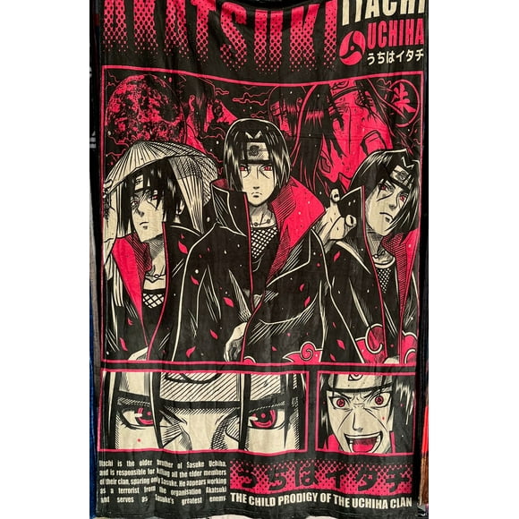 Exclusiva! Cobija Frazada Ultra Suave Naruto Tercia Itachi