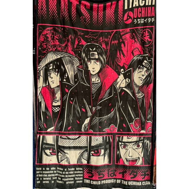 Exclusiva! Cobija Frazada Ultra Suave Naruto Tercia Itachi