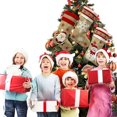 thumbnail image 3 of Bolsa de regalo de calcetín de Feliz Navidad, muñeco de nieve no tejido de gran capacidad, alce, Santa Claus, decoraciones para el hogar, 2023, 3 of 4