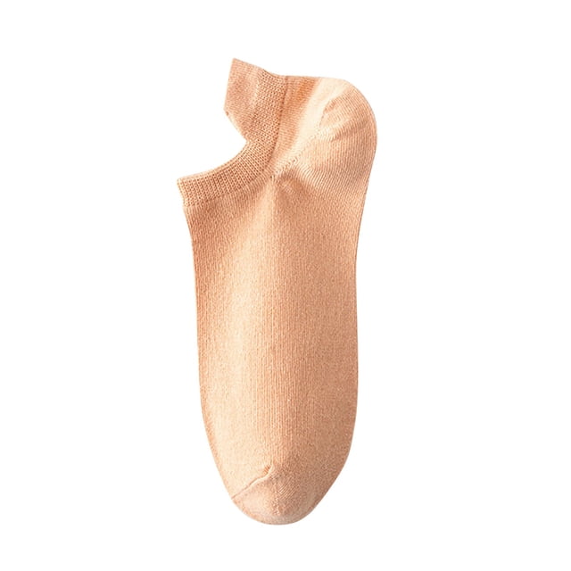 MZXELPRJD No Show Socks Womens Color Matching Multi Color Breathable Plush Thick Insulation Socks, White Socks Orange