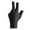 Black, variant on Three Finger Fitness Gloves with Fingers and Breathable Dispensing for Enhanced Grip Control