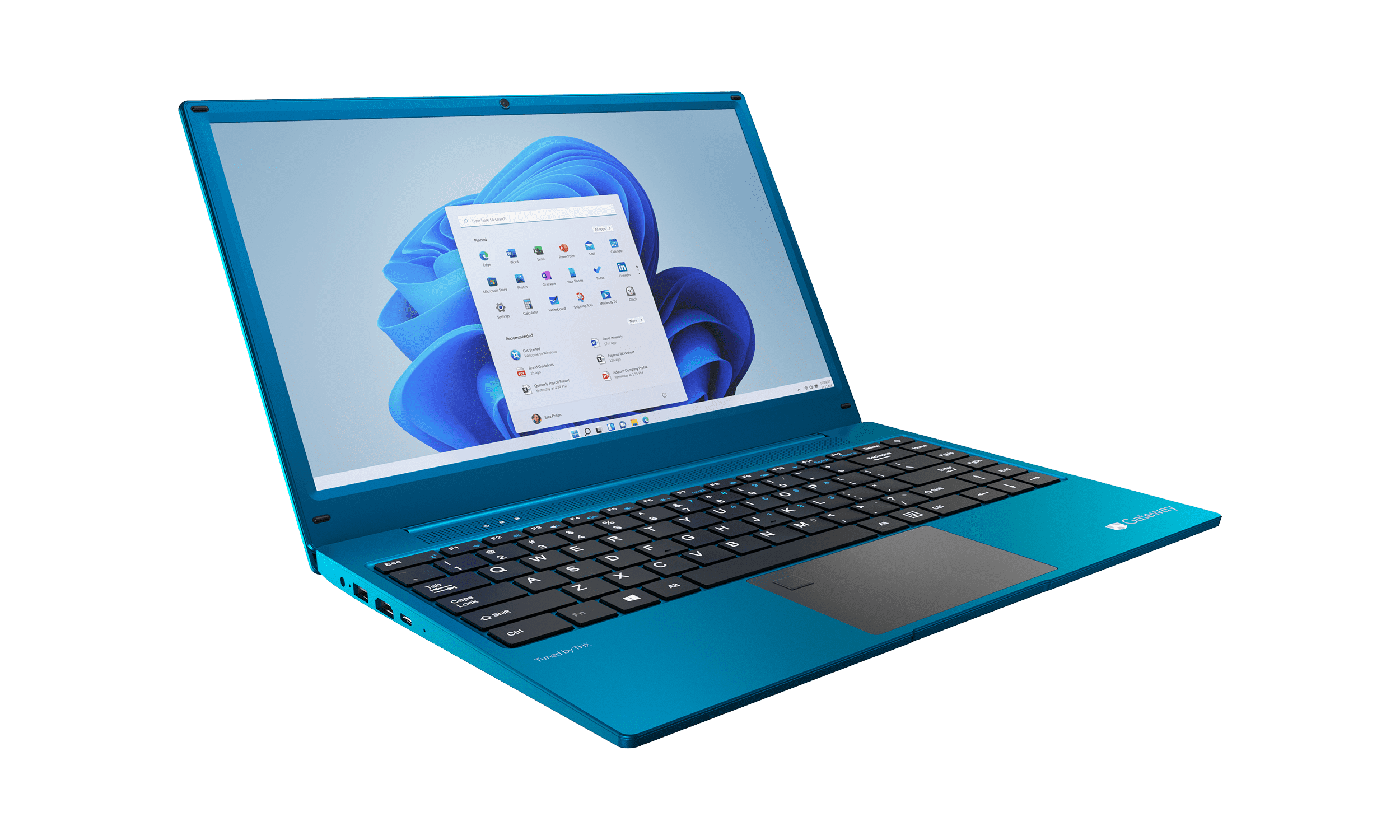 Pre-Owned Gateway 14.1" Ultra Slim Notebook, FHD, AMD Ryzen 5 3500U with Radeon Vega 8 Graphics, 256GB SSD, 8GB Memory, Tuned by THX Audio, Fingerprint Scanner, 1MP Camera, HDMI, Windows 11 Home, Blue