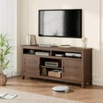 thumbnail image 4 of Farmhouse TV Stand for 65 in TV, Modern Entertainment Center with Storage Drawer, Wood Media TV Console Cabinet for Living Room, Brown, 4 of 7