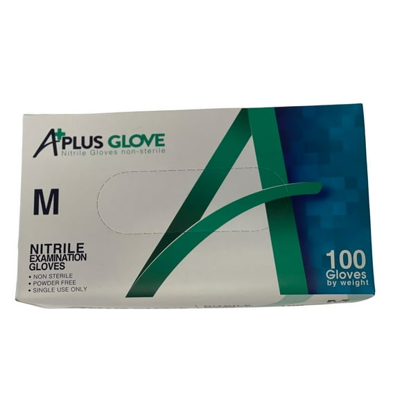 Nitrile Gloves -10 Boxes (10.75$/Box of 100pcs-100% Nitrile Patient Examination Gloves/ FDA 510(K), 4Mil)