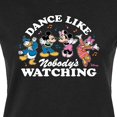 thumbnail image 3 of Disney - Mickey & Friends - Donald Duck, Minnie, Mickey, & Daisy - Dance Like Nobody's Watching - Juniors Fitted Graphic T-Shirt, 3 of 5