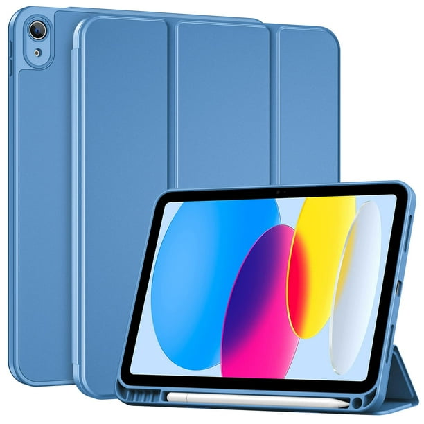 Funda ProCase para iPad 11.ª generación, 11 pulgadas, 2025, iPad 10.ª generación, 10.9 pulgadas 2022, con soporte para lápices, color azul