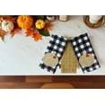 thumbnail image 5 of Serafina Home Farmhouse Fall Decor Kitchen Dish Towels Set: Two (2) Grey and White Check Pattern with Tan Pumpkin Applique, 5 of 6