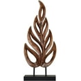 thumbnail image 6 of Decozen Home Decor Handmade Wooden Sculpture in Leaf Design Acacia Wood, 6 of 7