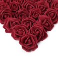 thumbnail image 1 of Flores artificiales, rosas, flores de imitación, flores falsas de aspecto real, rosas azules (rojo vino, sin tallo), 1 of 5