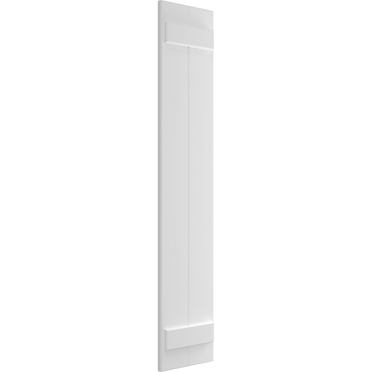 Ekena Millwork 10 3/4"W x 66"H True Fit PVC Two Board Joined Board-n-Batten Shutters, Unfinished (Per Pair - Hardware Not Included)