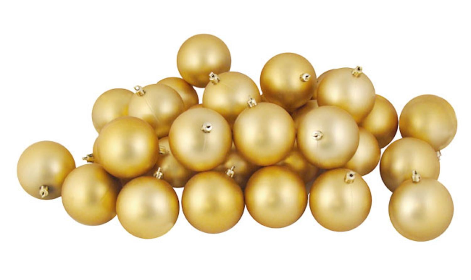 60ct Vegas Gold Shatterproof Matte Christmas Ball Ornaments 2.5" (60mm