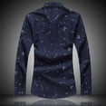 thumbnail image 3 of Camisas informales de otoño con estampado floral para hombres Camisas de cuello de solapa de manga larga más el tamaño M-7XL Jumpingount FS6353-22, 3 of 6