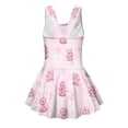 thumbnail image 2 of COEQINE Girls One Piece Swimsuit with Attached Liner, Scoop Neck V-Back Swim Dress for Swim Lessons, Polyester Spandex Bathing Suit for Girls 3-4 Year Olds, Pink Dragon Heart, 2 of 8