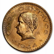 1942-1955 Mexico Bronze 5 Centavos BU