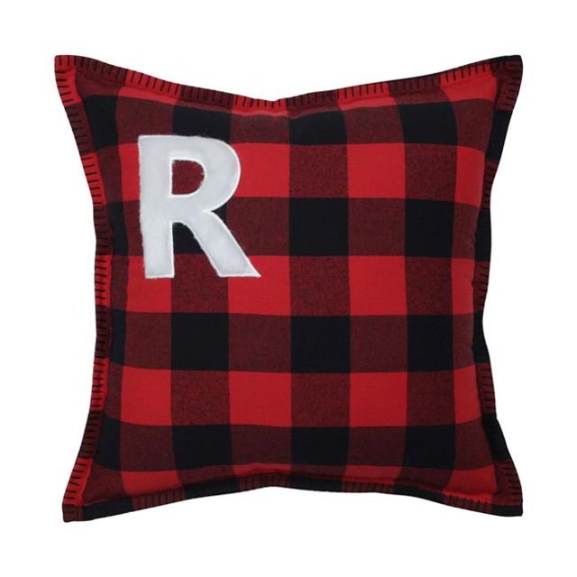 Pillow Perfect 628295 17 Po Plaid en Bison R Coussin - Noir