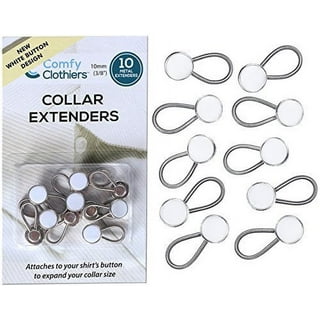 9Pcs Elastic Collar Extenders for Mens Shirts, Flexible Neck Button  Extenders for Dress Shirts Suits Cuffs, Coat, Jeans Pants for Men and Women
