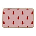 thumbnail image 2 of Honeeladyy Christmas Tree Doormat, Outdoor & Indoor Merry Christmas Non Slip Lightweight Machine Washable Door Mat Outside Holiday Door Mats for Front Door Entrances, 24" x 16", Pink, 2 of 6