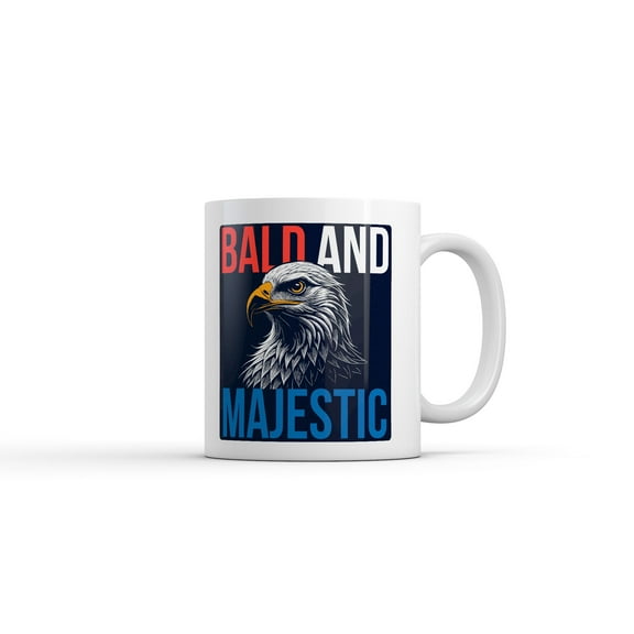 Bald and Majestic Mug Funny Sarcastic Eagle Graphic Novelty Coffee Cup