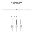 thumbnail image 3 of MCS White Woodgrain 35 Inch Picture Ledge, 3 of 6