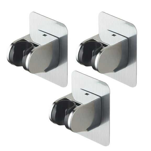 WHAMVOX 3 Pcs Adjustable Shower Head Shower Holder Plating Holder Rack 9.5X7 Cm Silver