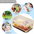 thumbnail image 4 of Contenedores de almacenamiento de frutas para refrigerador con tapas, caja portátil para mantener la frescura con asa, contenedor de almacenamiento de alimentos sin BPA con rejilla de drenaje, contene, 4 of 7