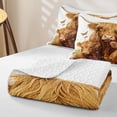 thumbnail image 4 of jejeloiu Brown Highland Cattle Twin Quilt Set For Kids,Countryside Flowers Rustic Farmhouse Theme Twin Coverlet Set For Girls,2-Piece, 4 of 7