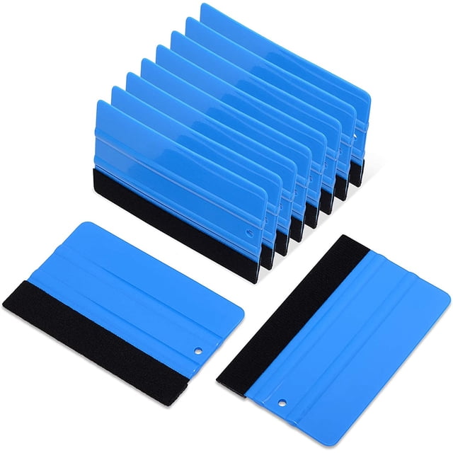 10 escobilla de goma para película de ventana con borde de fibra, escobilla de goma duradera para película de ventana, herramienta de tintado de ventanas para películas de ventanas y películas de auto