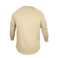 thumbnail image 6 of Fgnfyis Men's Long Sleeve Solid Color Shirt Short Sleeve Crew Neck Beach Top Vintage T Shirt for Men Mens Tops Khaki L, 6 of 9