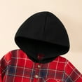 thumbnail image 5 of BULLPIANO Kid Toddler Boy Clothes Flannel Button Down Plaid Hoodied Tops+Casual Pants Boys Fall Winter Outfits, 5 of 8