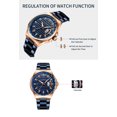 thumbnail image 4 of Curren 8375 Men Blue Quartz Stainless Steel Luminous Pointer Watch Waterproof Fashion Sports Wristwatch, 4 of 5