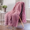 thumbnail image 4 of Chanasya Super Soft Shaggy Longfur Throw Blanket | Snuggly Fuzzy Faux Fur Lightweight Warm Elegant Cozy Plush Sherpa Microfiber Blanket | For Couch Bed Chair Photo Props - 50 "x 65" - Powder Pink, 4 of 9