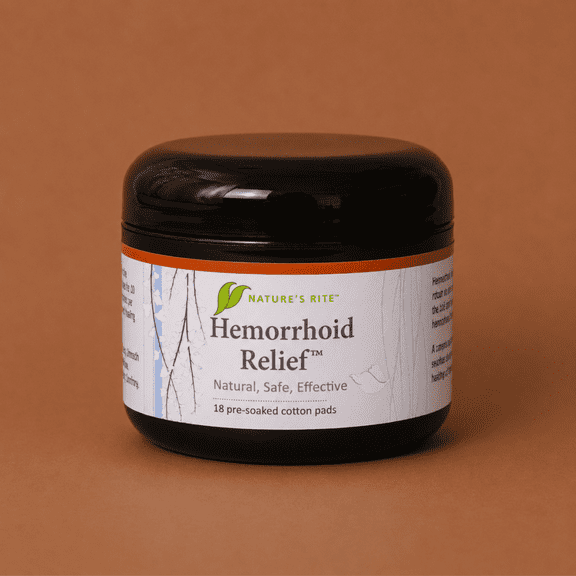 Nature’s Rite Hemorrhoid Cream, Fast-Acting Comfort Cream, Made from Natural Ingredients, 18 Pre-Soaked Cotton Pads