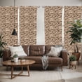 thumbnail image 2 of Ambesonne Funny Sloth Window Curtains, Coffee and Lazy Animal, Each 28" W x 63" L, Umber Beige Warm Taupe, 2 of 5