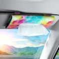 thumbnail image 4 of OTOSTAR Car Sun Visor Mask Holder Case Tissue Box Holder, Artificial Leather Auto Napkin Box Holder Backseat Paper Towel Box with 1 Tissue Refill (Colored Clouds), 4 of 6