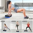 thumbnail image 6 of FlexWave Adjustable Workout Aerobic Stepper Step Platform Trainer, 18-Inch, Black/ Blue, 6 of 7