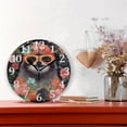thumbnail image 2 of Coolnut Sloth and Flowers Wall Clock Round Vintage Silent Non Ticking Battery Operated Accurate Arabic Numerals Design for Home Kitchen Living Room Bedroom 10 Inch Home Decor, 2 of 5