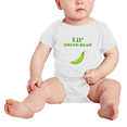 thumbnail image 2 of Cute Baby Romper Lil' Green Bean Vegetable Funny Boy & Gril Jumpsuit (White, 18-24 Months), 2 of 5