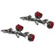 thumbnail image 4 of 2 pinzas para el pelo con forma de rosa y diamantes de imitación, accesorios para el cabello, 4 of 5