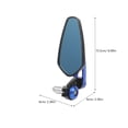 thumbnail image 2 of unbranded Handlebar Rear View Mirrors 1 Pair for Motorcycle and Scooter Riders, 2 of 6