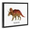 thumbnail image 4 of Stupell Industries Triceratops Dinosaur Learning Animals Painting Black Floater Framed Canvas Art Print Wall Art, 21 x 17, 4 of 10