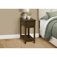 thumbnail image 3 of Monarch Specialties Accent Table, End, Side Table, Nightstand, Bedroom, Narrow, Storage Drawer, Brown Veneer, Transitional, 3 of 4