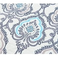 thumbnail image 3 of Hannah Linen Queen Size Quilts Set- Microfiber 4 Piece Quilt with 1 Shams and 2 Decorative Pillow (Queen, Jade Blue), 3 of 9